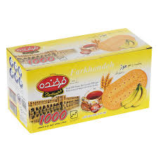 بیسکوییت فرخنده 1000گرمی موزی 6عددی