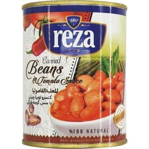 خوراک لوبیا ساده 380گرم رضا 12ع